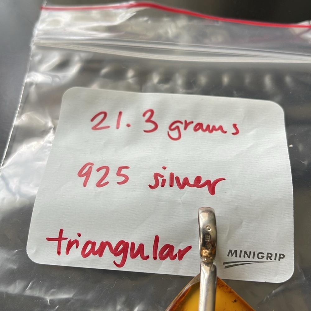Amber 21.3 grams silver - Picture 2 of 3